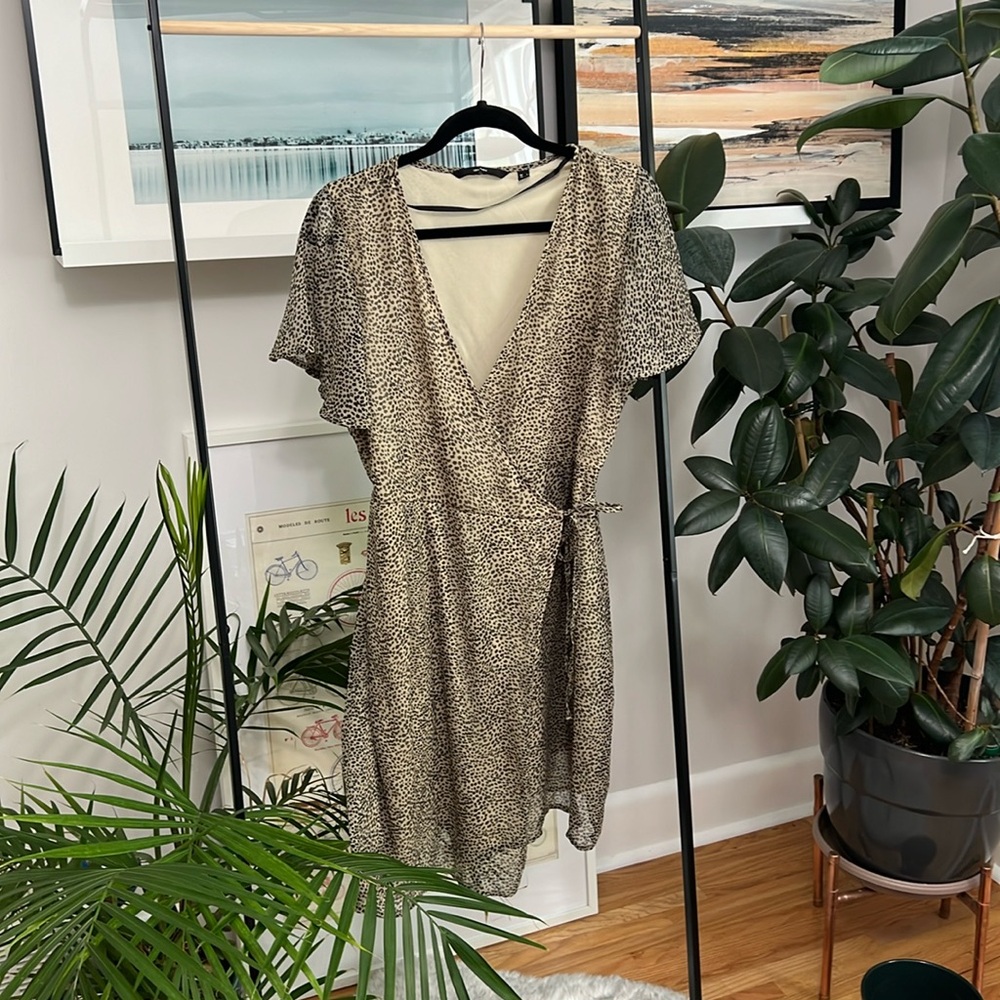 Vero Moda animal print wrap dress